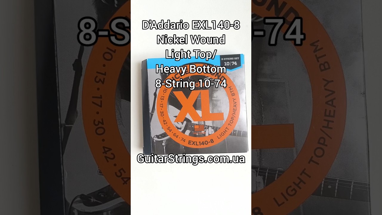 D'Addario EXL140-8 Nickel Wound Light Top/Heavy Bottom 8-String 10-74 