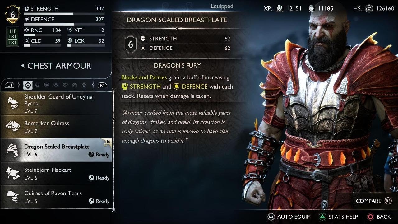 God Of War Ragnarok PS5 4K _ BEST _ DRAGON SCALE ARMOR SET [EPIC STRENGHT]