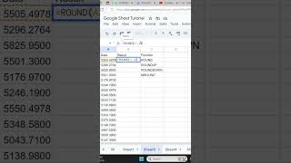 #googlesheets tutorial : How to use #round function in #googlesheets