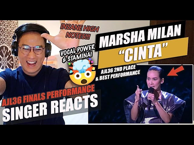 Marsha Milan - Cinta #AJL36  | SINGER REACTION class=