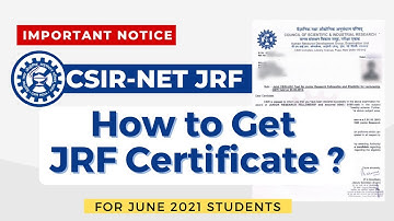 Get Your CSIR JRF Certificate | Complete Guideline | CSIR JUNE 2021 Exam