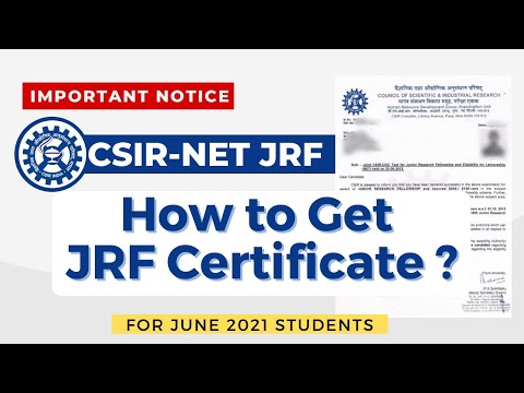 Get Your CSIR JRF Certificate | Complete Guideline | CSIR JUNE 2021 Exam