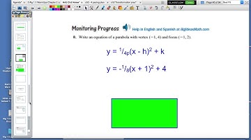 2.3 Video Notes:  Focus of a Parabola (Part 2)