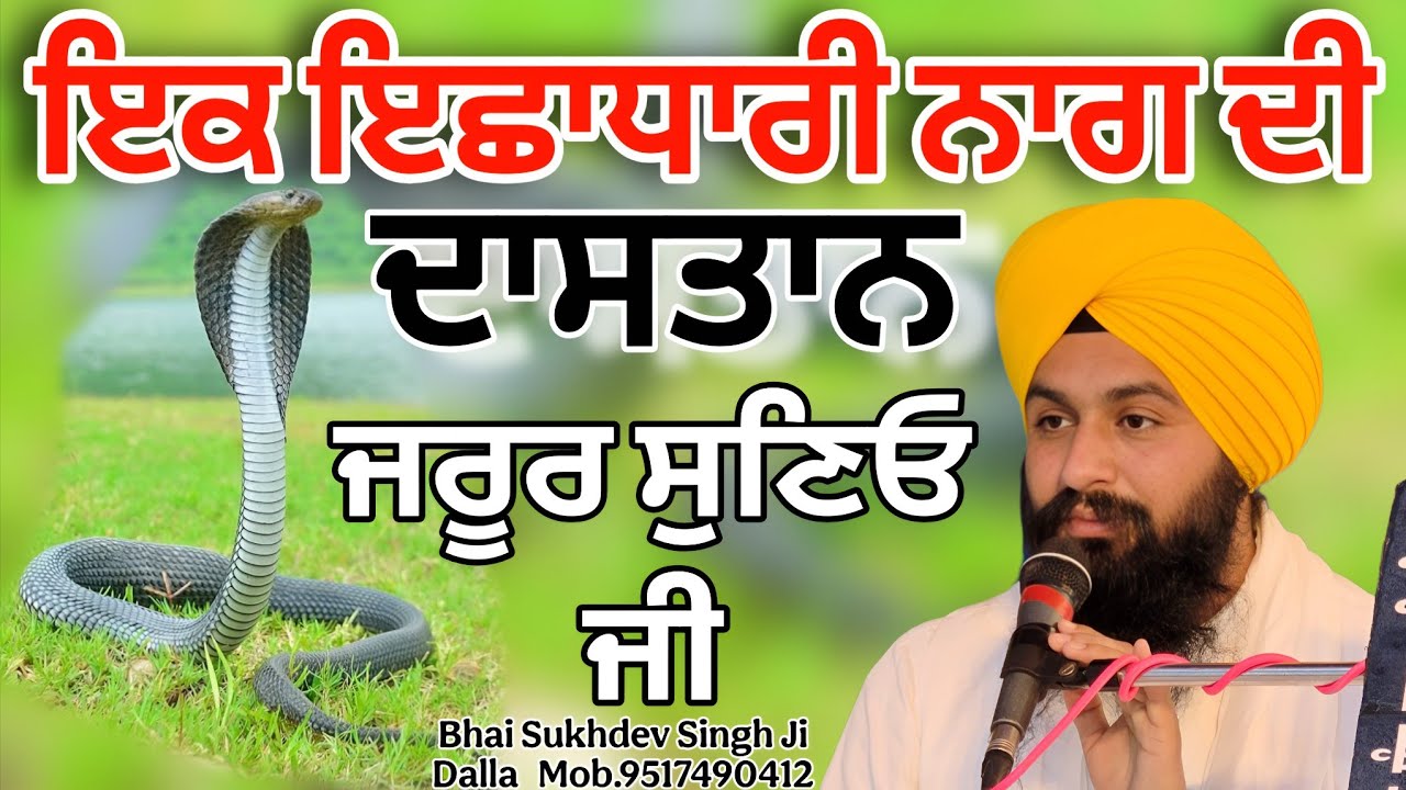 ਇਕ ਇਛਾਧਾਰੀ ਨਾਗ ਦੀ ਦਾਸਤਾਨ ਜਰੂਰ ਸੁਣਿਓ ਜੀ || bhai sukhdev singh ji dalla