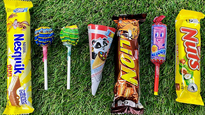 Satisfying Video Asmr unboxing Giant Sweets Chocolate and Rainbow Lollipops with Cutting Candy Asmr