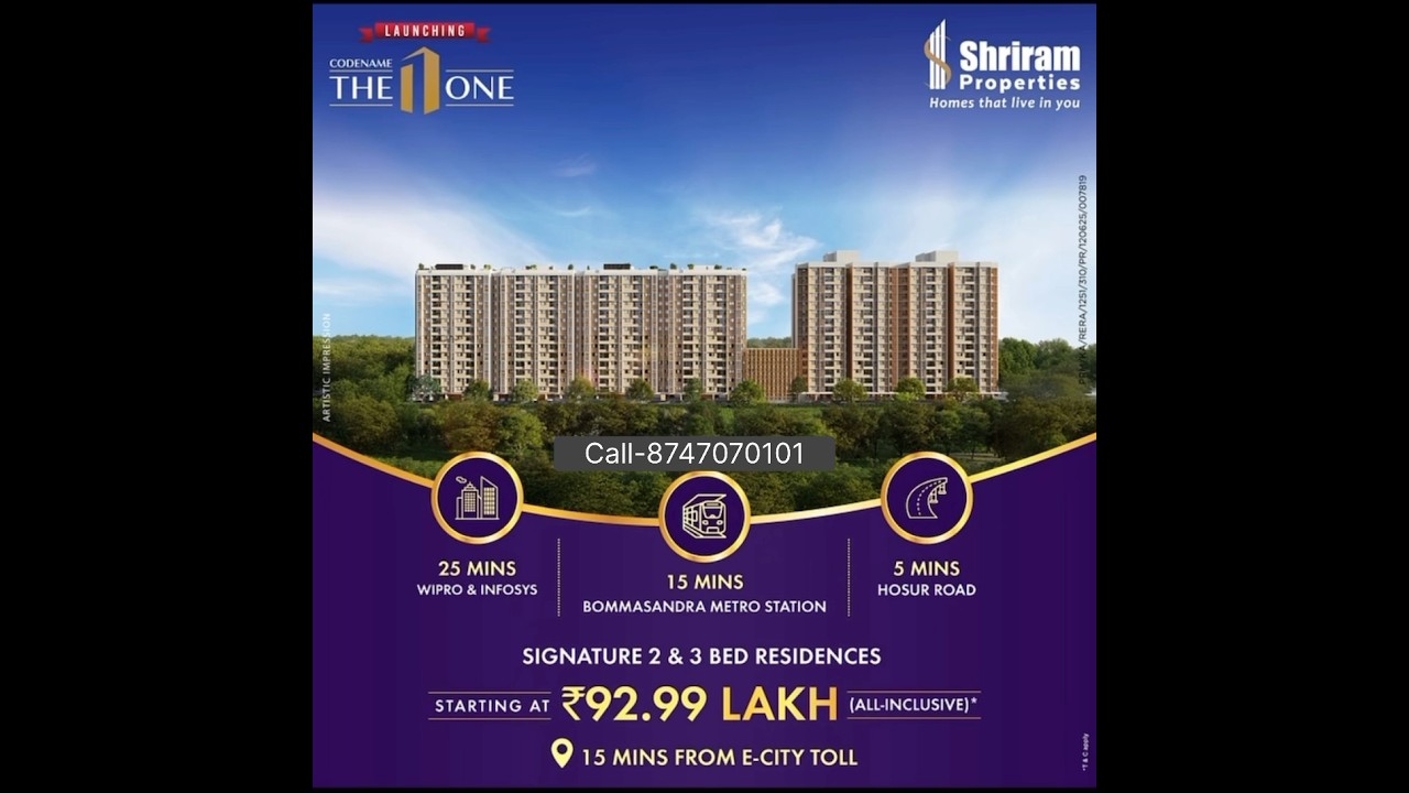 Shriram the One in Chandapura | ☎️ 8747070101 | Propertykart 