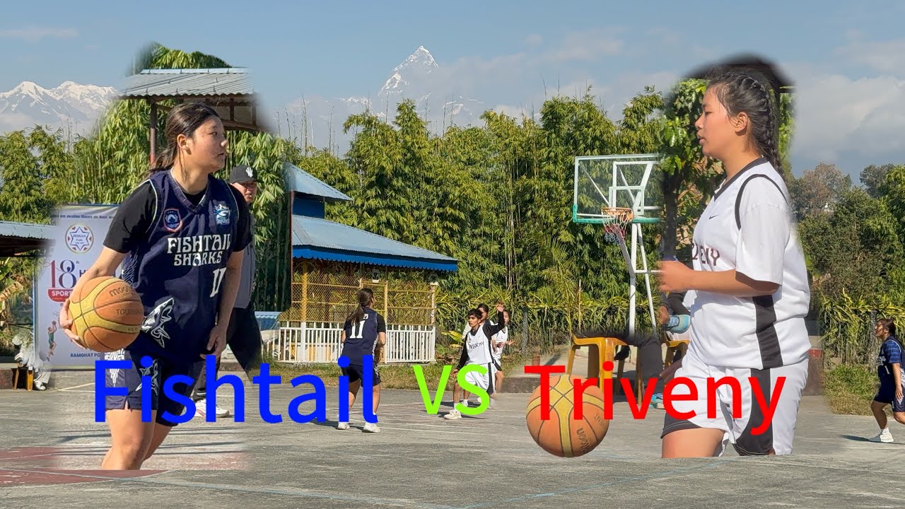 18 th Hissan Kaski Sporst meet 2082 basketball 🏀 Fishtail Vs Triveny Ghumante nani🙏🏻🙏🏻