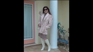 Luxurious GLAM: Pink Faux Fur Coat & Clutch | Simplicity S3008