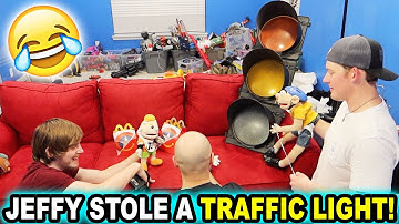 JEFFY STOLE A TRAFFIC LIGHT!