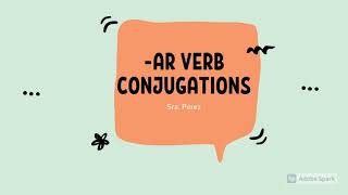 Regular -AR verbs (Present Tense)