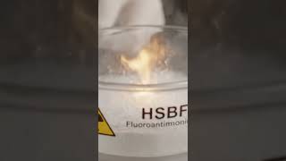 ASMR: Metal VANISHES with an explosion | Lithium + fluorantimonic acid (fictional)
