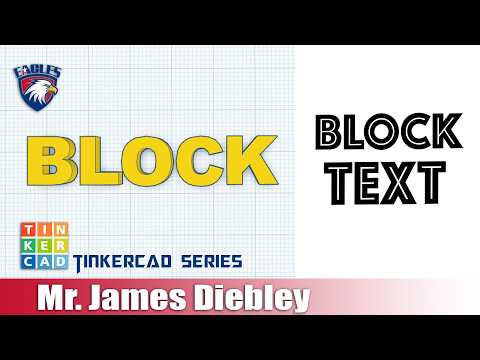 TINKERCAD: Adding Block Text