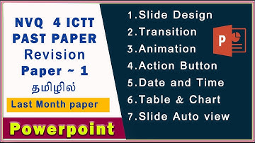NVQ Level 4  ICTT Powerpoint past paper in Tamil  | Paper ~ 1