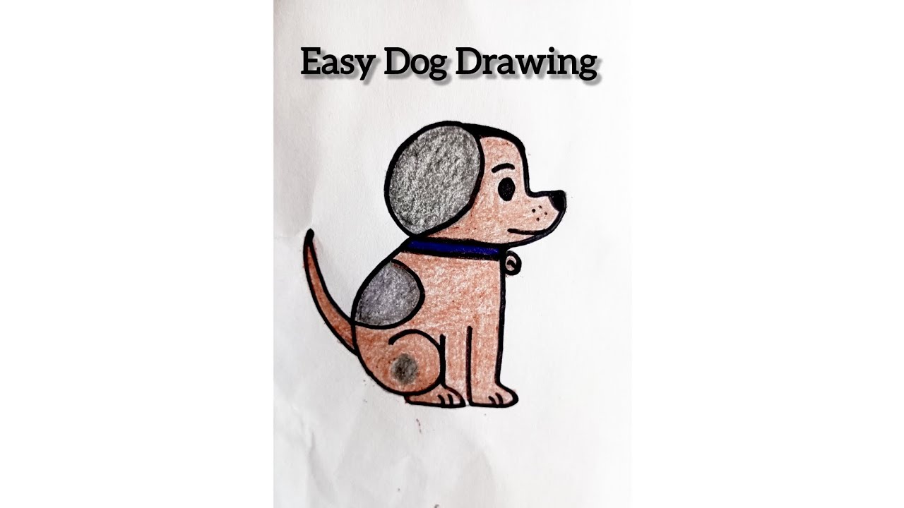 Easy and Cute Dog Drawing Tutorial Step By Step / How To Draw a Dog 
