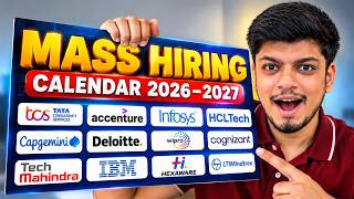 🔥Finally Mass Hiring Calendar (2026/2027 BATCH) | Off Campus Hiring Calendar (12 Mnc's)