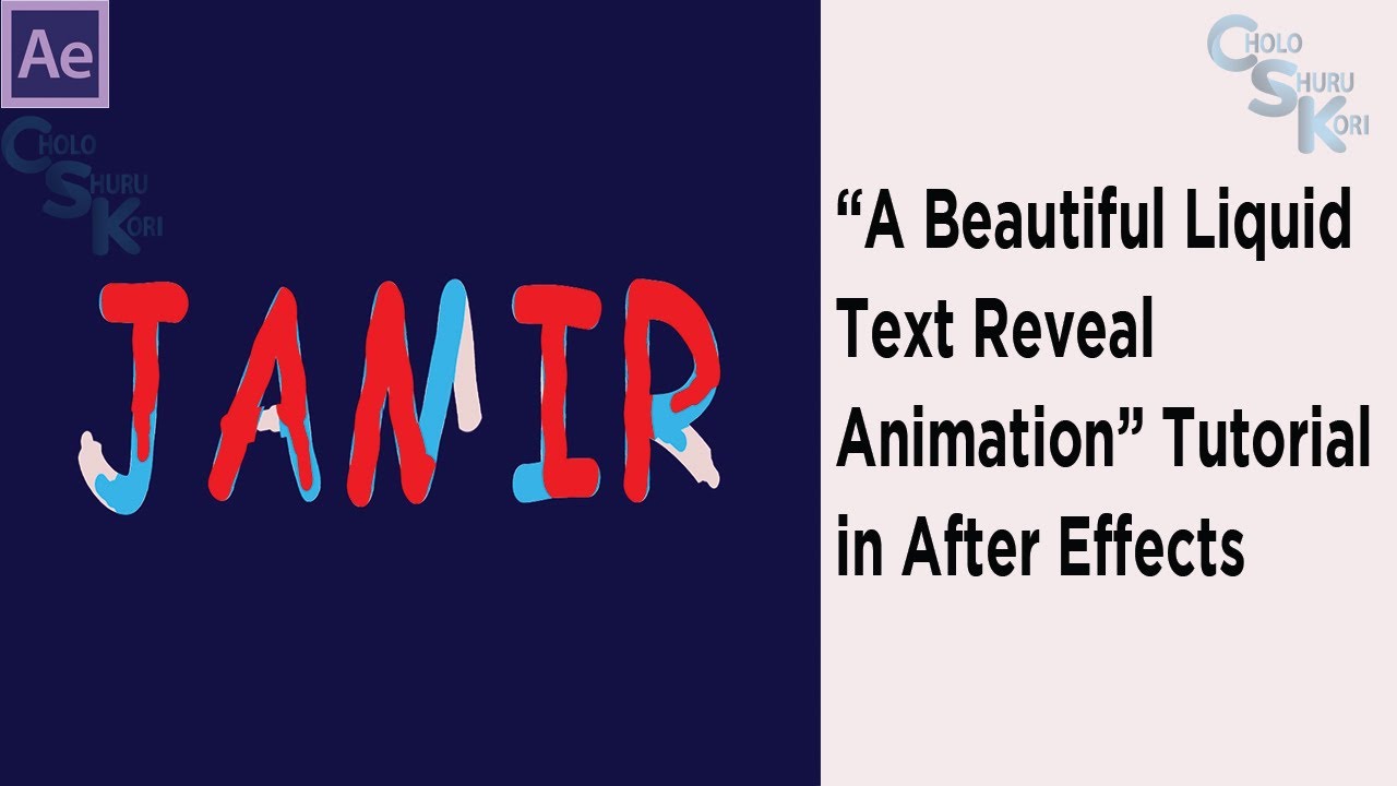 Liquid Text Reveal Animation Tutorial in After Effects - YouTube