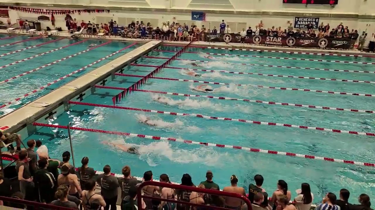 50 Free Time Trial at SUNYACs Lukas (lane 2), Gavin (lane 5), Cosmo (lane 7)...2/22/24