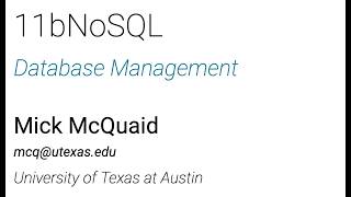 11bNoSQL