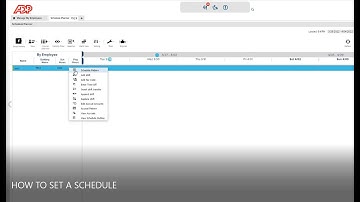 ADP: How To Set A Schedule