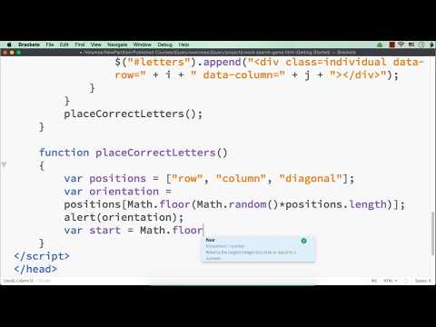Word Search Game using jQuery: Part 3