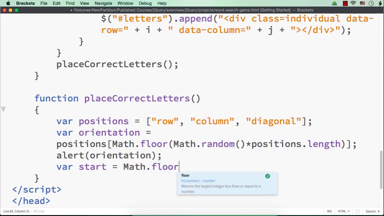 Word Search Game using jQuery: Part 3 - YouTube
