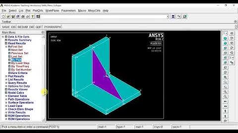 Modal Solution Simulation for L Shaped Beam (No Load Applied)