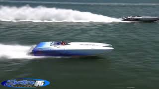 2023 Tampa Poker Run Helicopter video 36 & 388 Skater powerboats