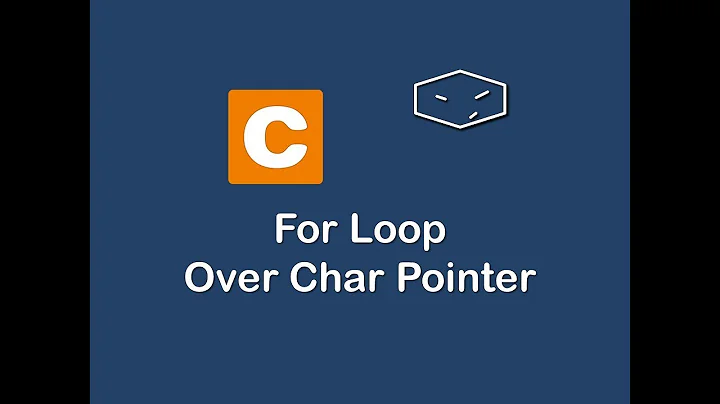 for loop over char pointer in c