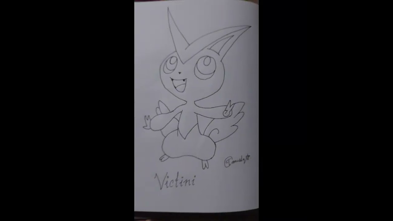 Victory pokemon victini amazing drawing.