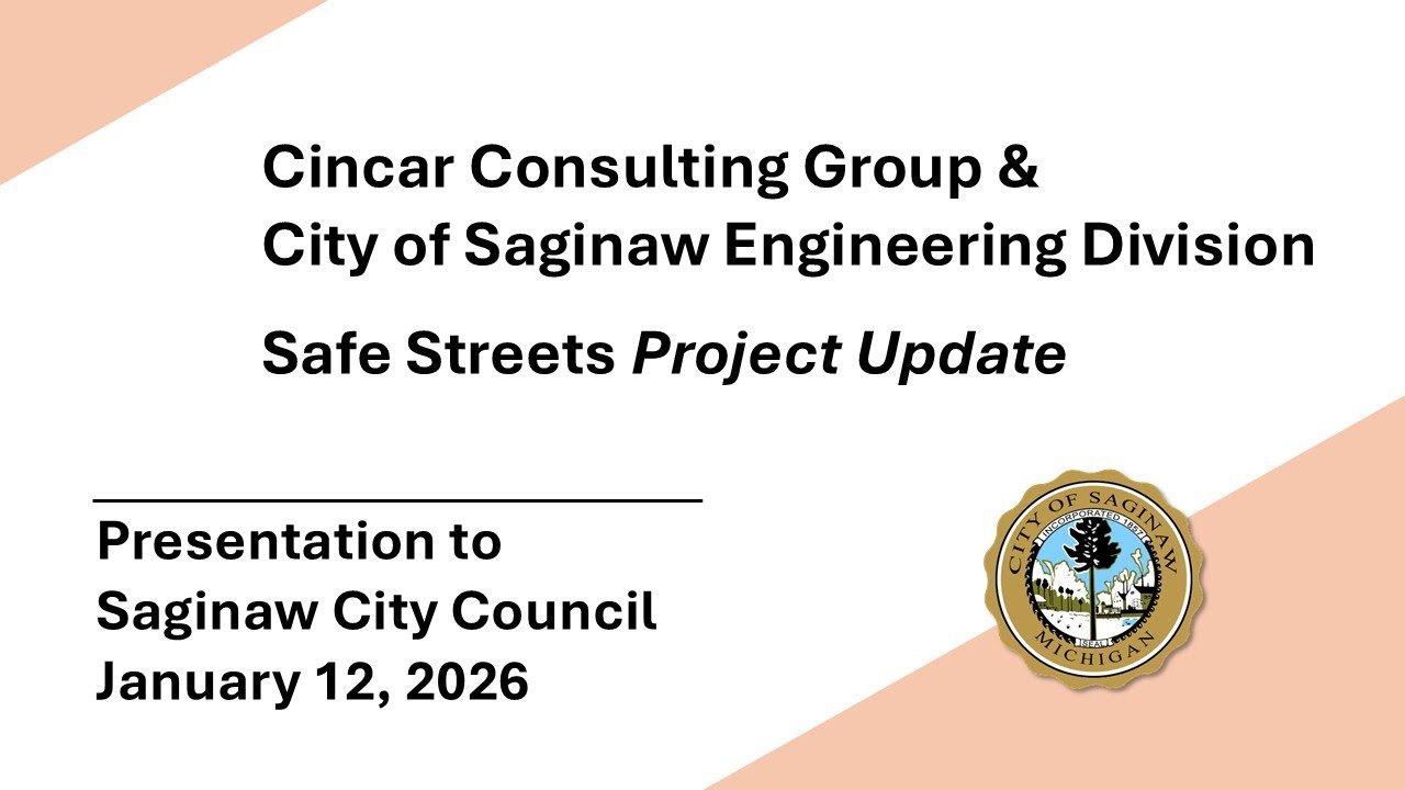 Обновленная информация о проекте «Безопасные улицы» в Сагино, штат Мичиган.