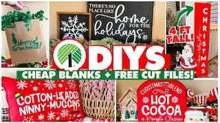 Grab these CHEAP Dollar Tree blanks to DIY AMAZING Budget Christmas Cricut Crafts + Gifts