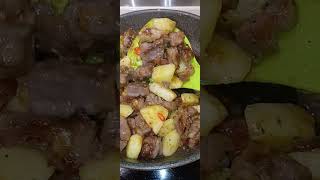 #short.Black Pepper Beef Cubes w/ Honey & Potato. #dish.@felyganzagan2822