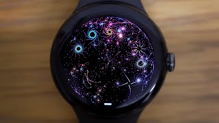 Bubble Universe on a Pixel Watch
If you have a web browser on your smart watch and it supports WebGL, you can run my version of Bubble Universe on it. This works particularly well if you have a circular watch.
Simply visit the following URL on the watch...
http://movievertigo.com/bubbleuniverse/
If you find the frame rate is a bit slow, you can halve the number of iterations
by adding ?i=256 to the end of the URL (The default is 512)...
http://movievertigo.com/bubbleuniverse/?i=256
If its still too slow, try reducing the number even more until its fast enough for you.
With the Sea Kevin MacLeod (incompetech.com)
Licensed under Creative Commons: By Attribution 4.0 License
http://creativecommons.org/licenses/by/4.0/
Based on an algorithm by yuruyurau https://twitter.com/yuruyurau/status/1226846058728177665 Bubble Universe on a Pixel Watch