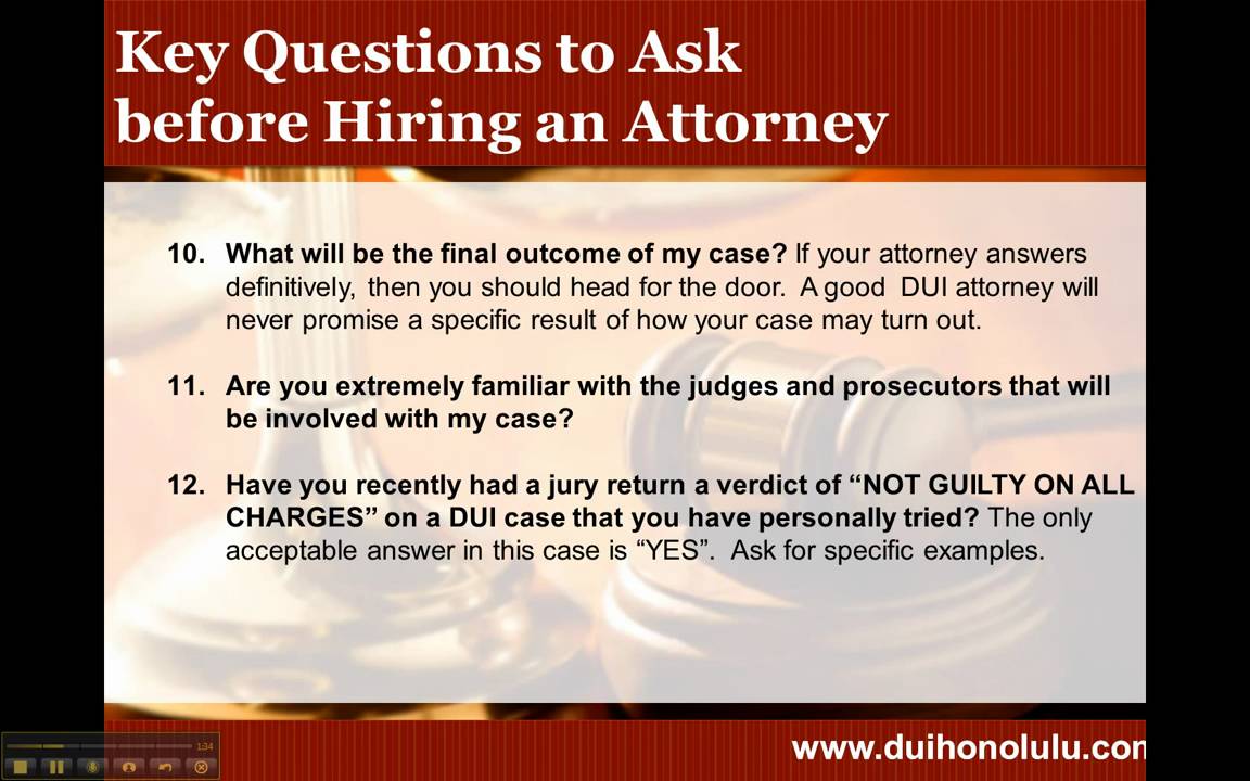 DUI Lawyer Honolulu Top Questions Before Hiring a Lawyer YouTube