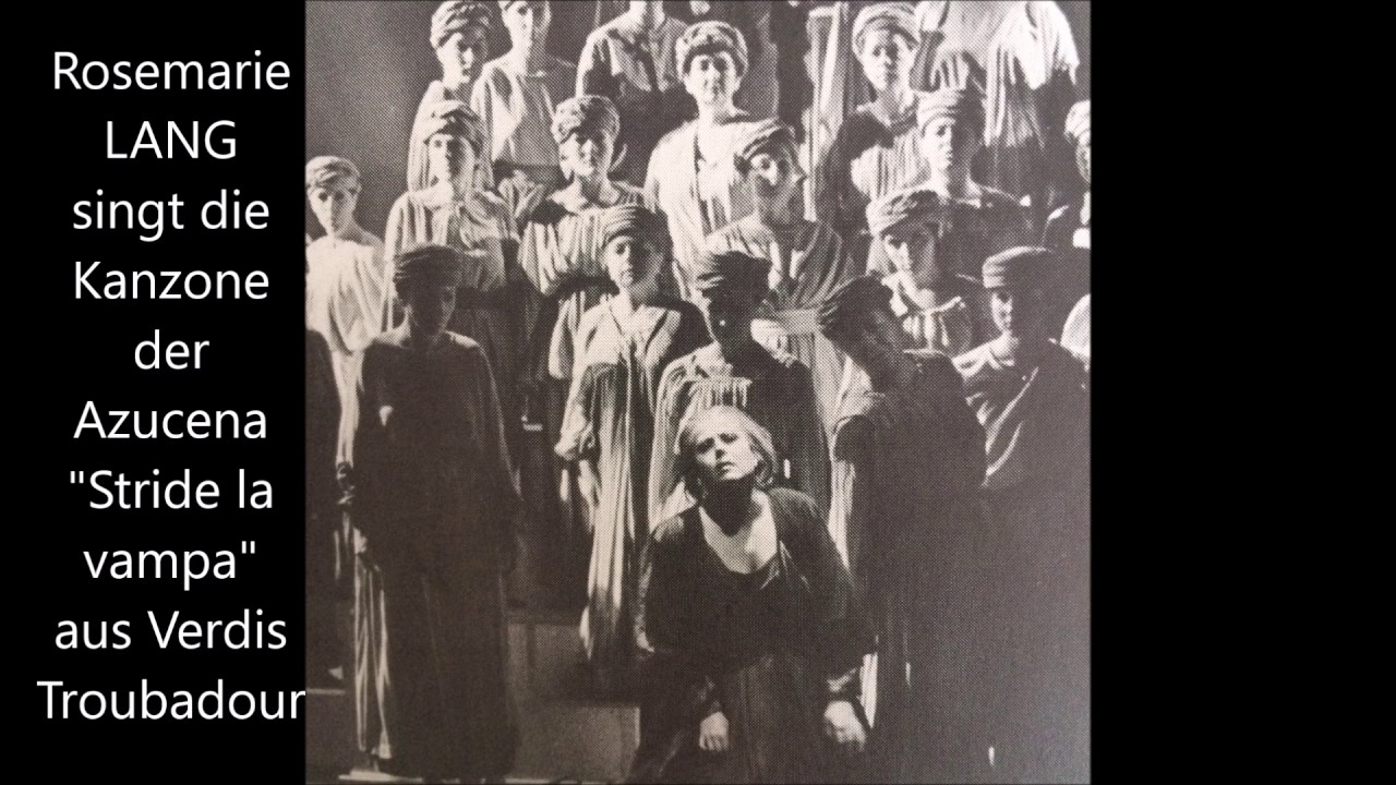 Rosemarie Lang singt die Kanzone der Azucena ("Il trovatore"/Verdi)