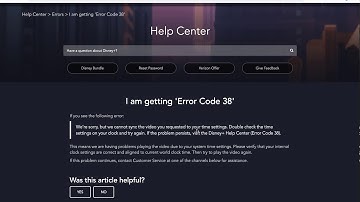 DISNEY PLUS ERROR 38 what to do?