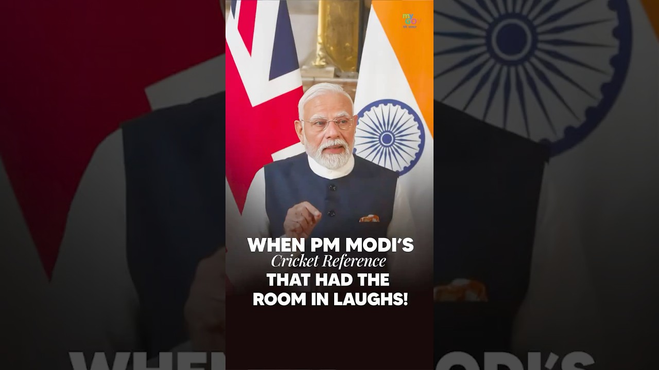 When PM Modi’s Cricket Punch Made the Entire Room Burst into Laughter | Modi’s Viral UK Visit Moment