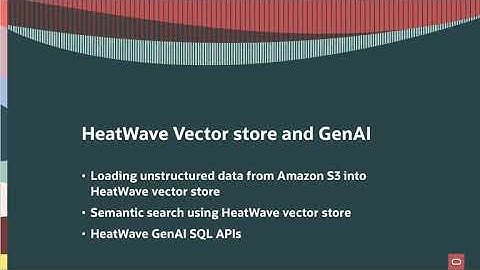 Demo: HeatWave Vector Search and GenAI on AWS