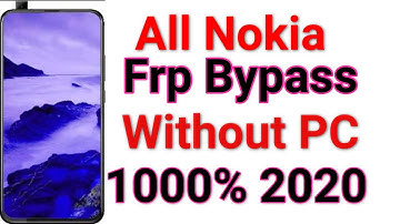 All Nokia Frp/Google Account Bypass 2020 Without pc | Nokia Frp lock reset 2020 Method 1000% Work