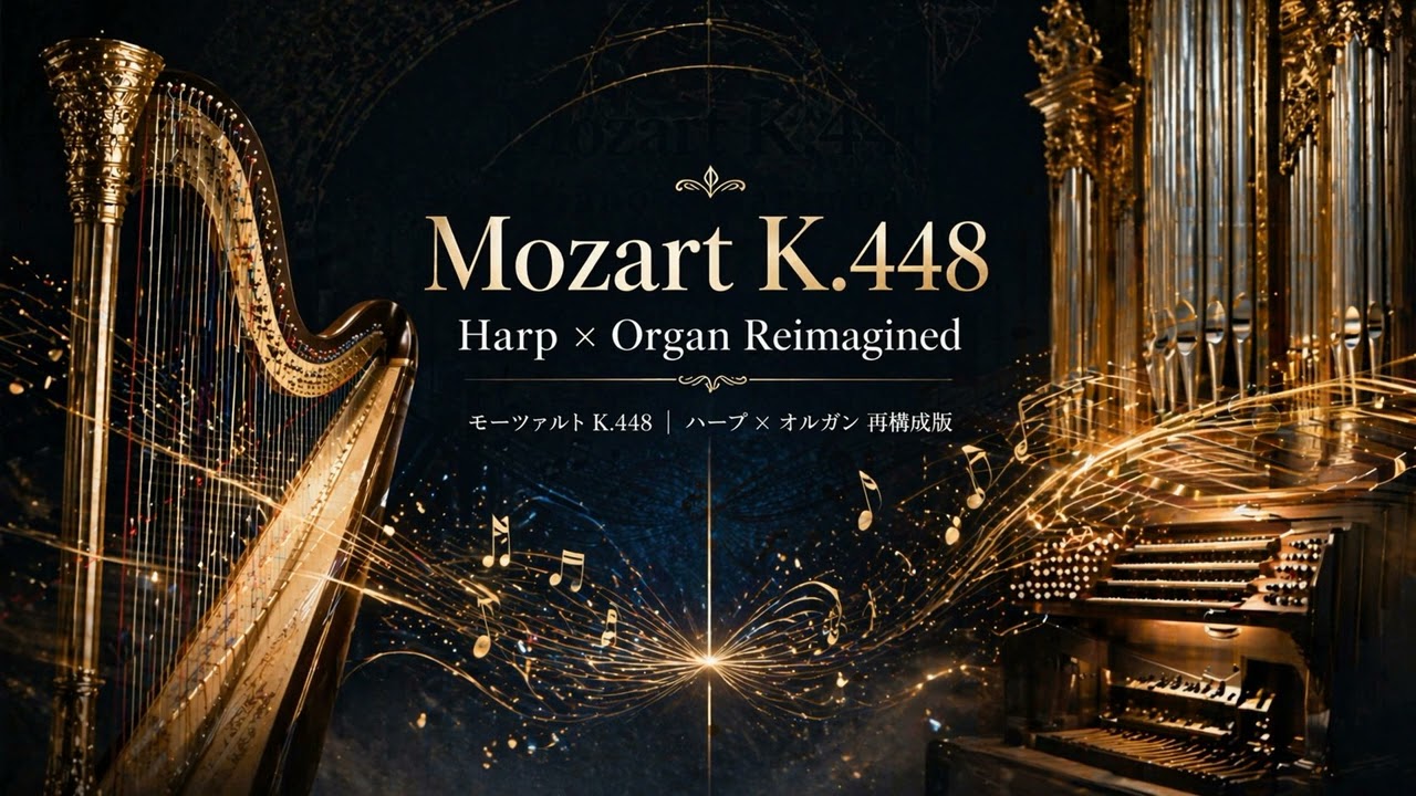Mozart K.448 / Harp × Organ Reimagined ― AI-Orchestrated