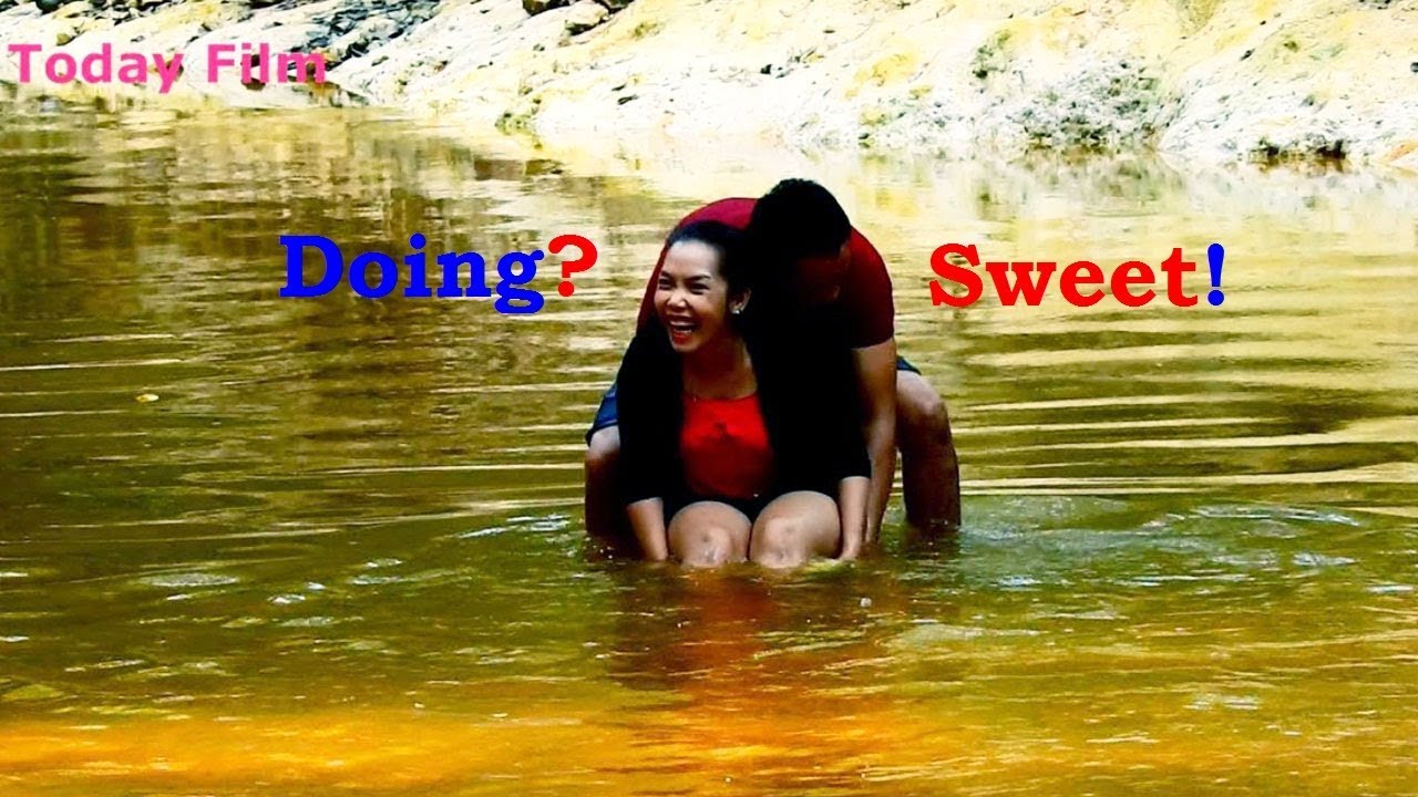 happiness movie A Man Catching His Partner Running Happily/Happiness Of A Couple In The Cool Stream