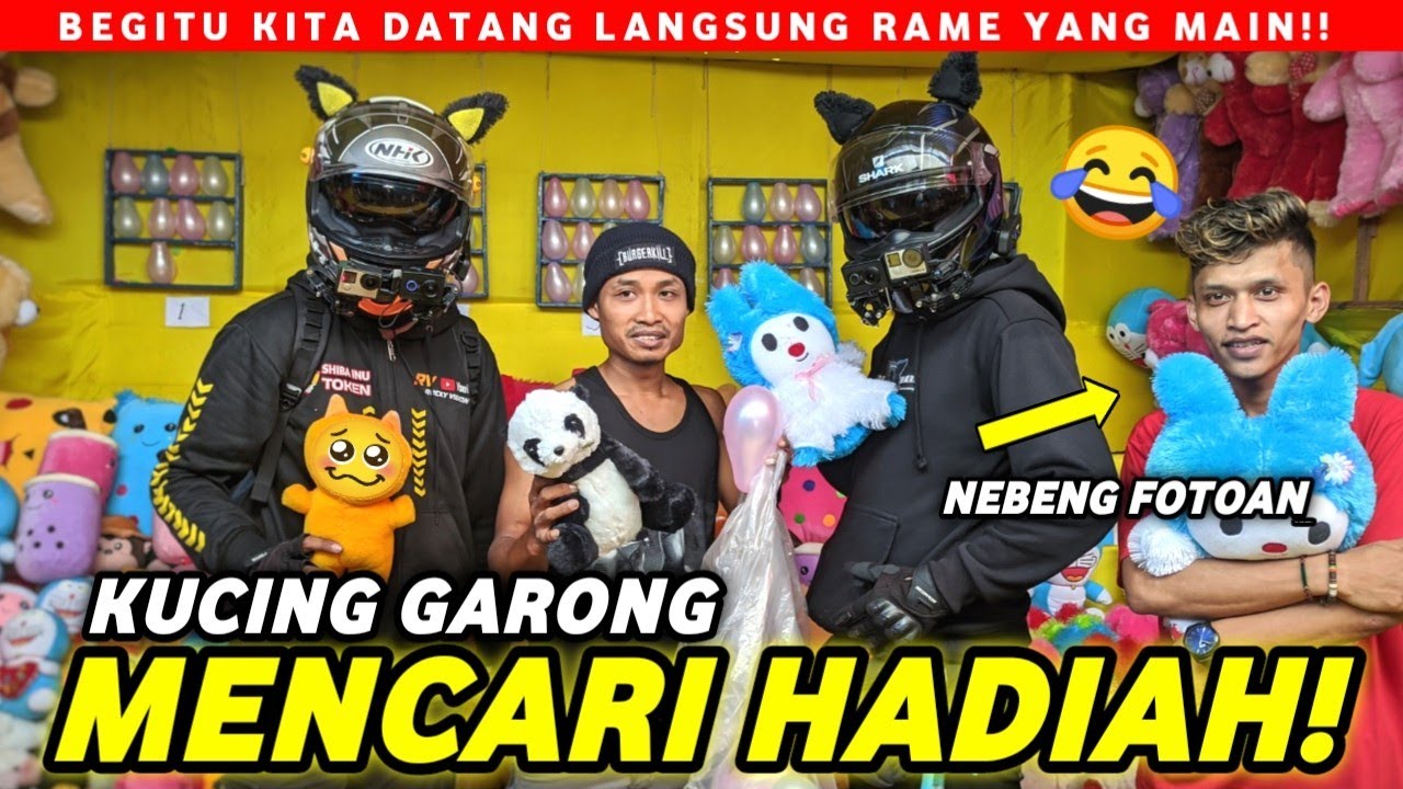 KUCING GARONG !! BERMAIN BORONG SEMUA HADIAH & BONEKA Permainan Pasar Malam...