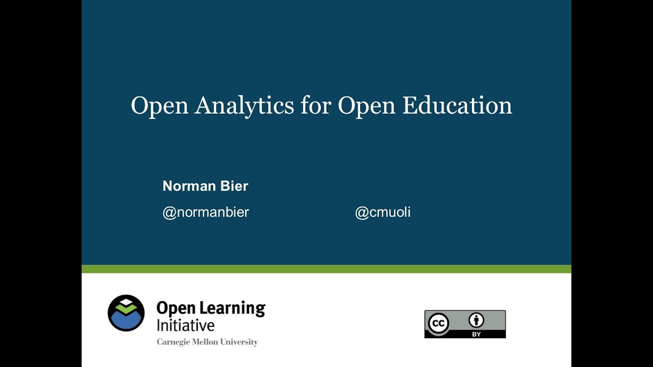 Open Analytics for Open Education - YouTube