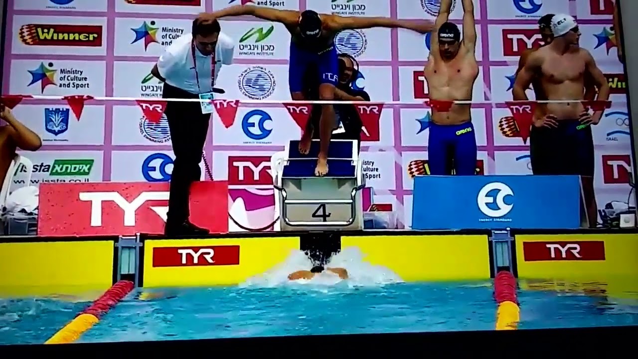 THOMAS CECCON  European Juniores swimming  Championship  4 x100 mixed  W.R.J. + W.E.R. 3.35.24