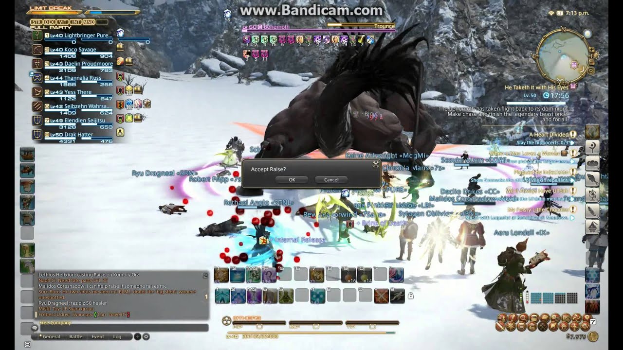 FF14 ARR: World FIRST Behemoth Kill - YouTube