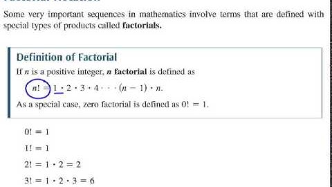 Intro to Sequences and Factorials