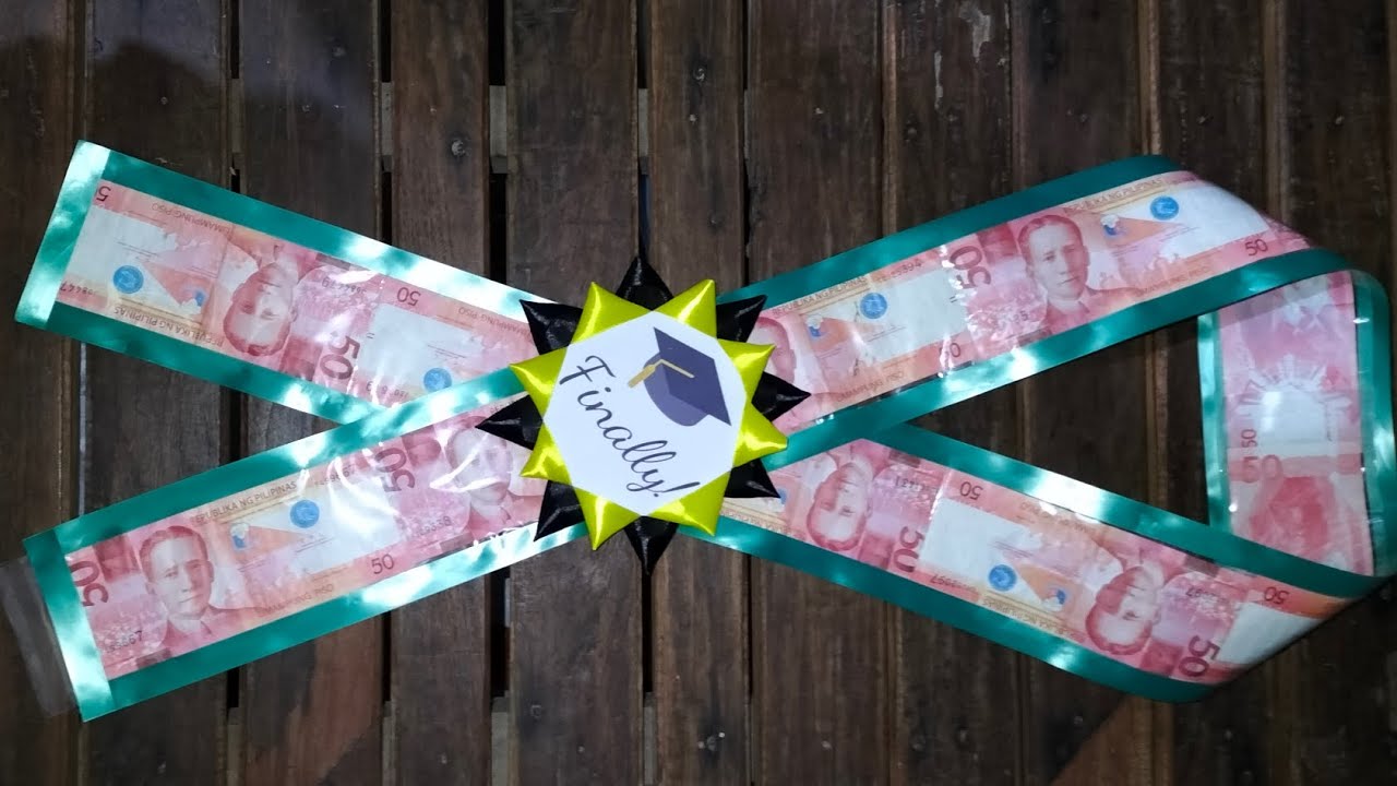 DIY Money Garland gift for graduation 🎓 YouTube