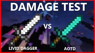 Livid Dagger vs AOTD damage test Hypixel Skyblock