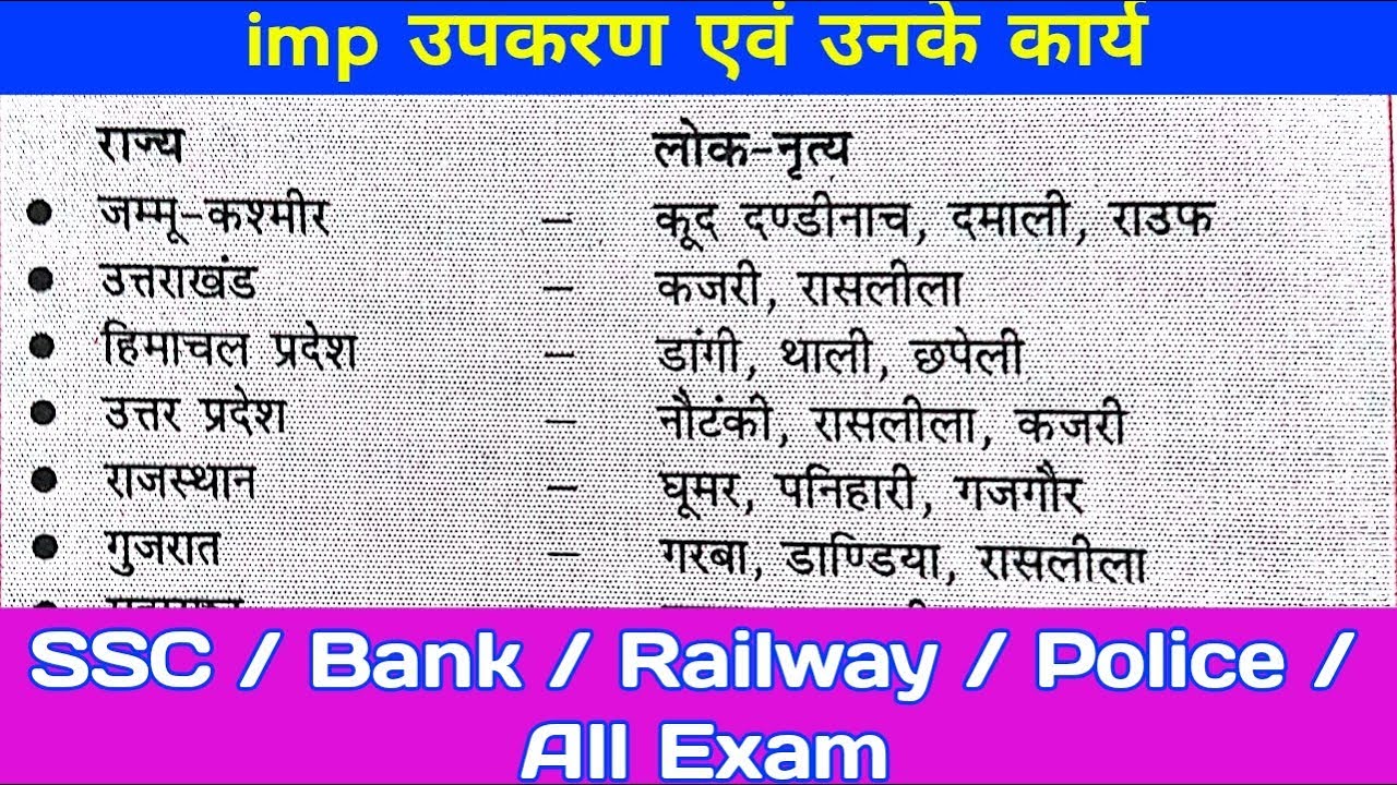Imp उपकरण एंव उनके कार्य /SSC/Cgl/Chsl/GD/Bank/Railway/Police /All Exam