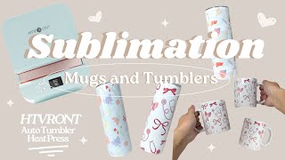 Sublimating on mugs and tumblers using HTVRONT Auto Tumbler Heat Press